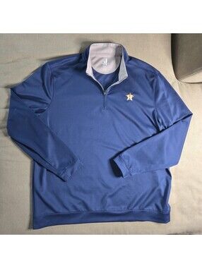 johnnie-O x Houston Astros Logo Pullover XXL 1/4 Zip MLB Blue